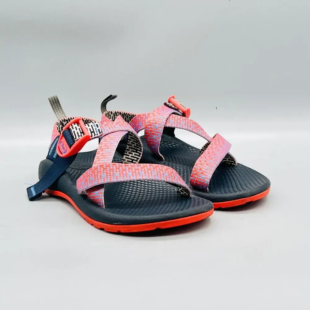 Chaco Sandals Kids Girls 2 Pink Blue Strappy Water Hiking Trail Outdoor Shoes